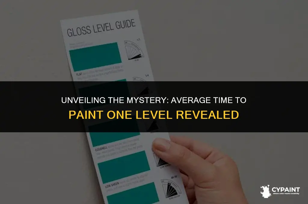 what is the average for one level to be painted