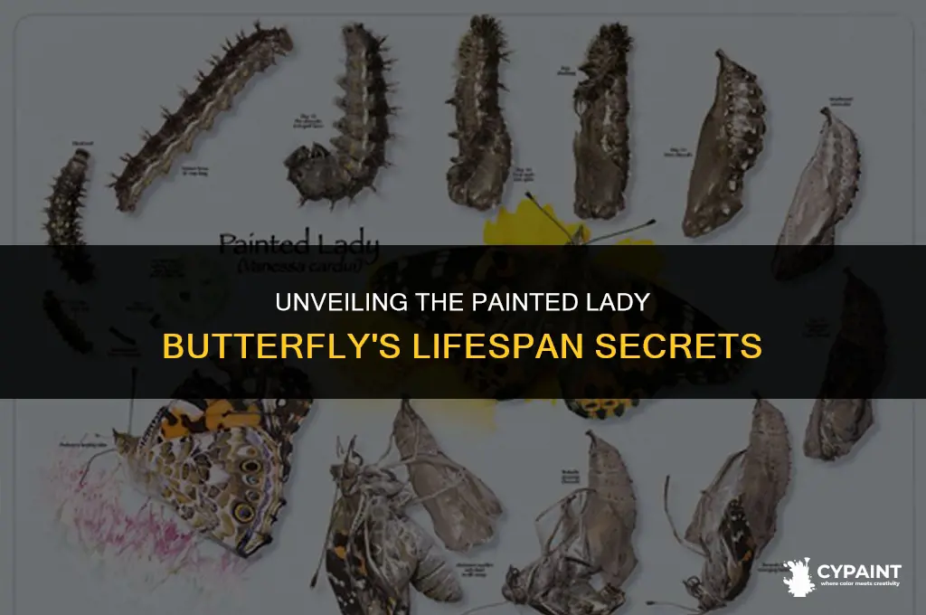 what is the average lifespan of a painted lady butterfly