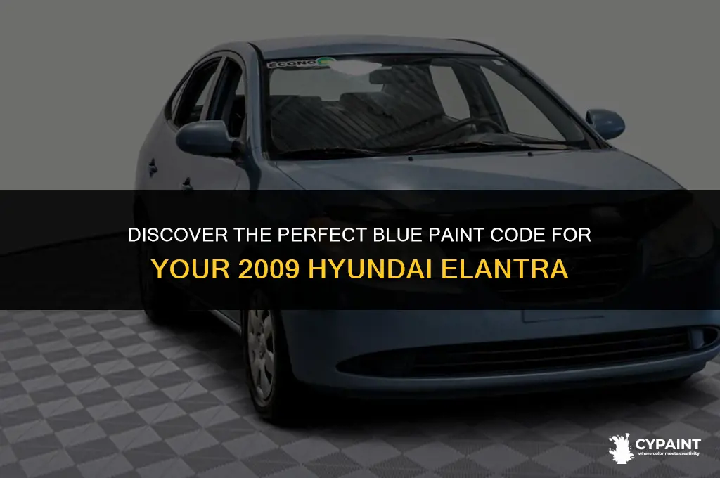 what is the blue paint code for 2009 hyundai elantra