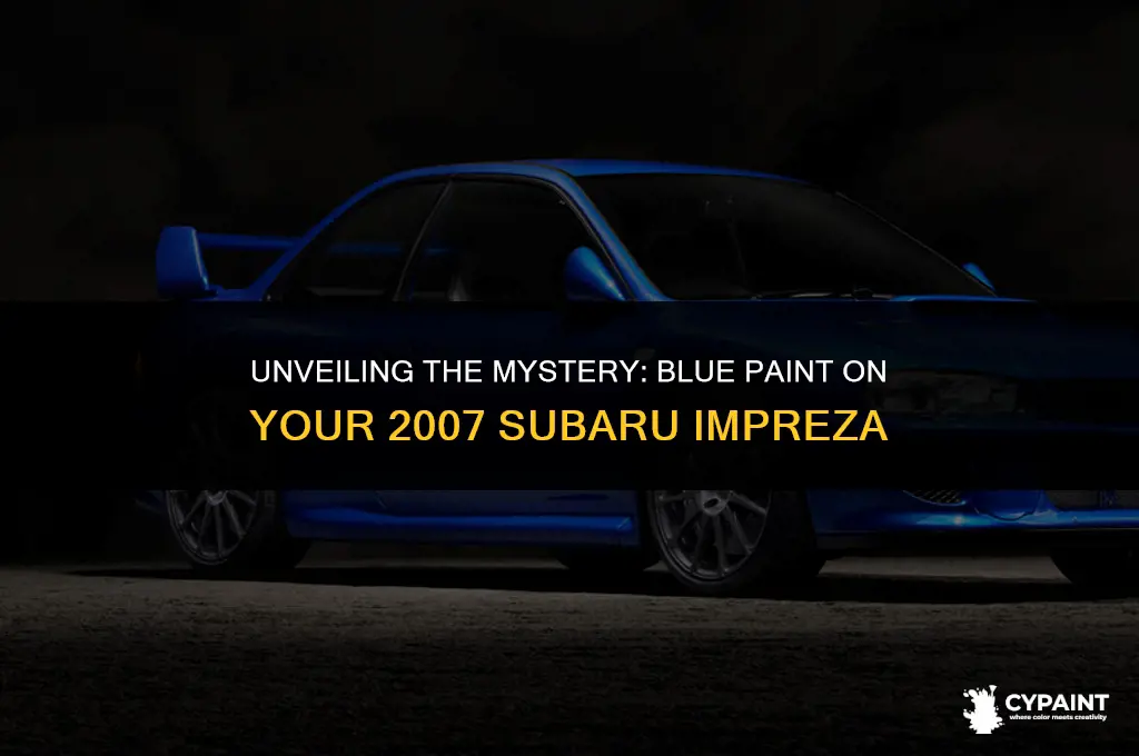 what is the blue paint on my 07 subaru impreza