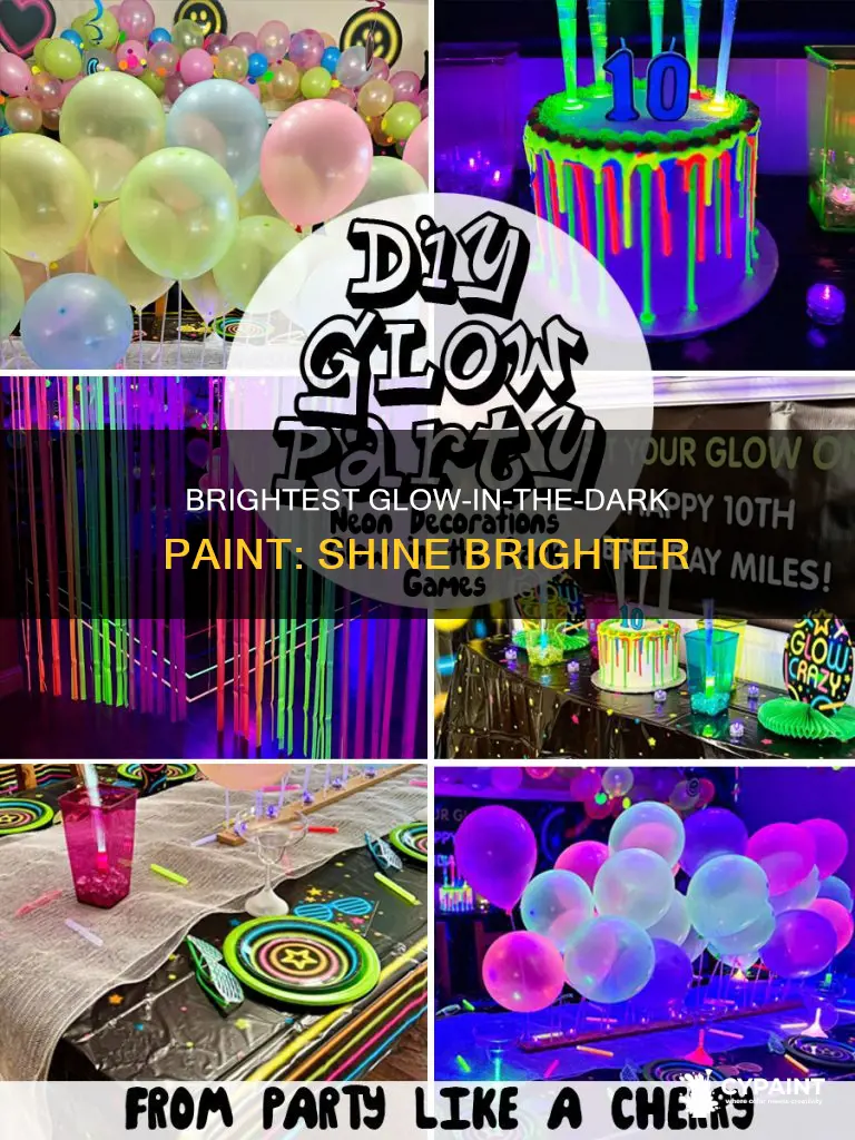what is the brightest glow in the dark paint
