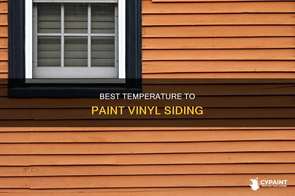 what is the correct temp to paint vinyl siding