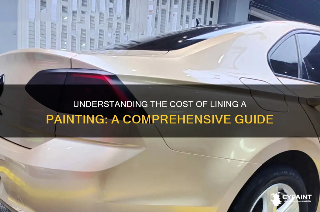 what is the cost to line a painting
