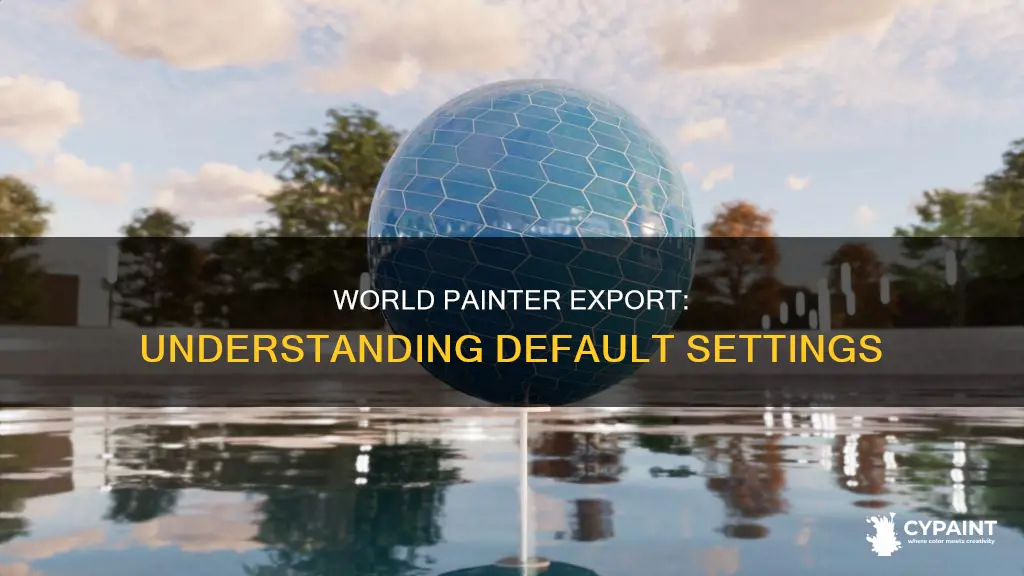 what is the default settings for world painter export