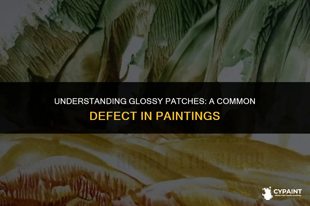 what is the defect in painting seen as glossy patches