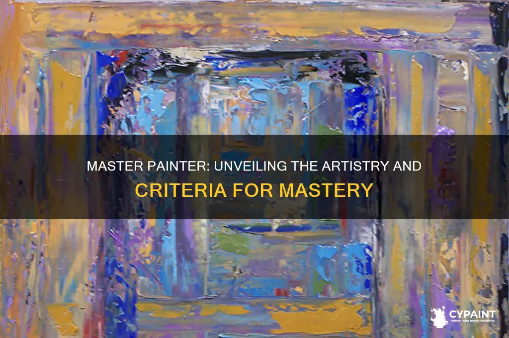 what is the definition of a master painter