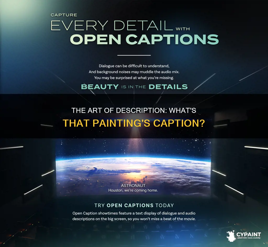 what is the description next to a painting called