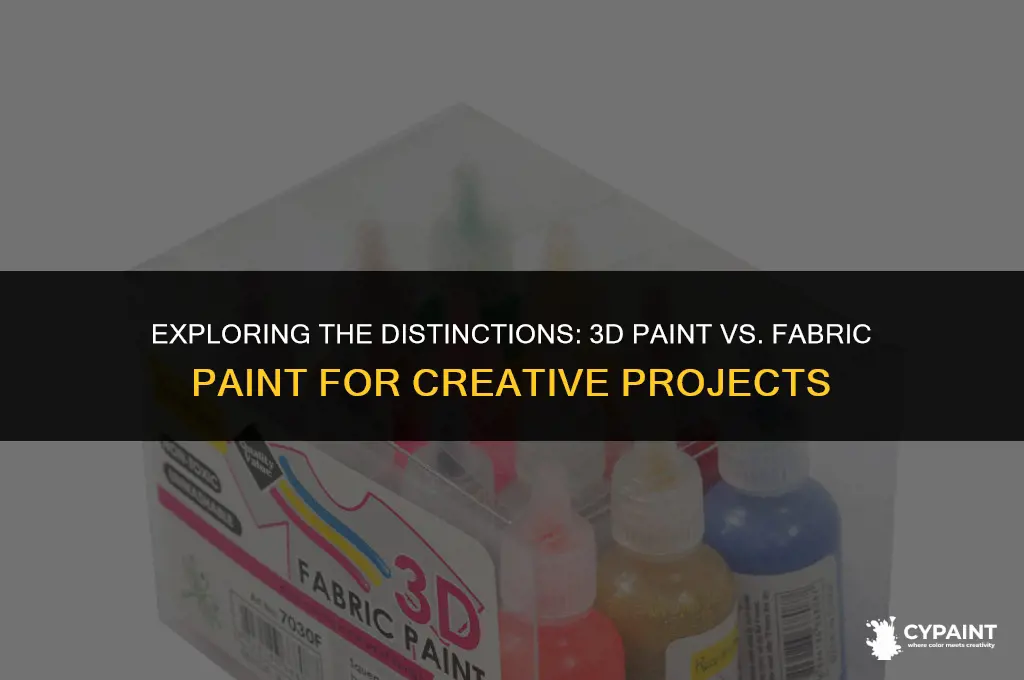 what is the difference between 3d paint and fabric paint