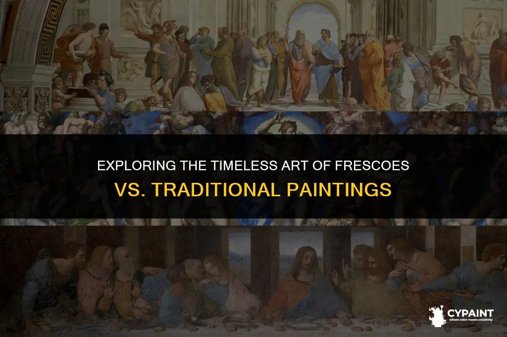 what is the difference between a fresco and a painting