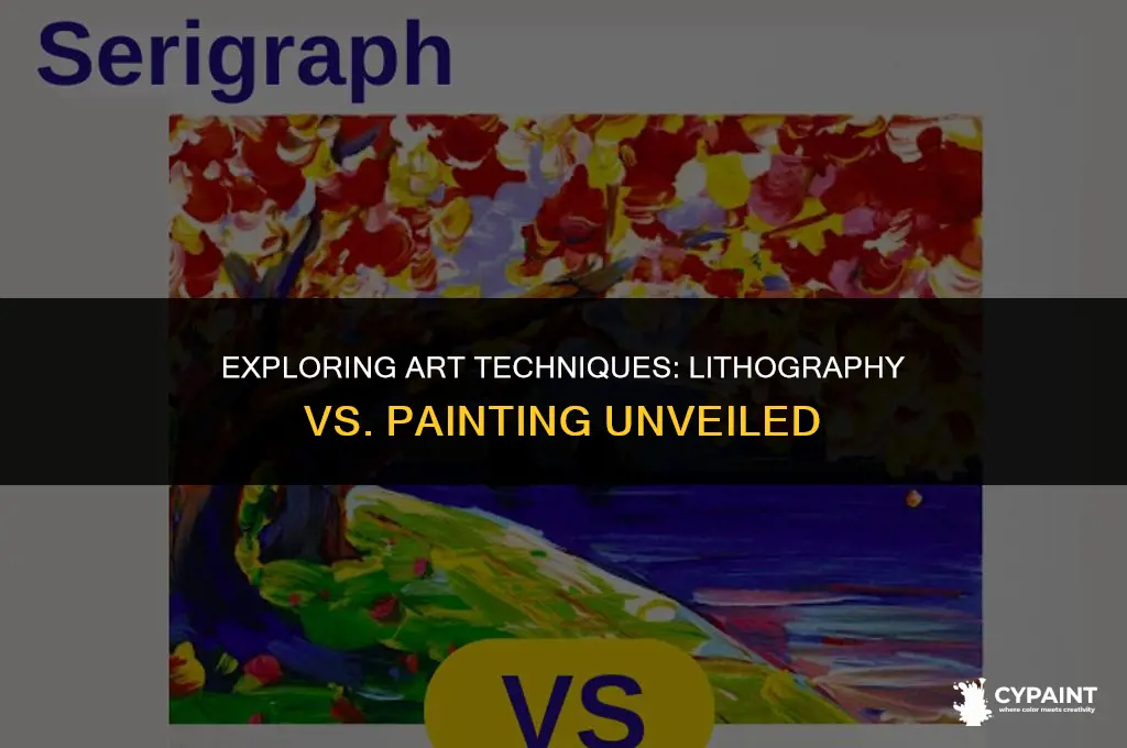 what is the difference between a lithograph and a painting