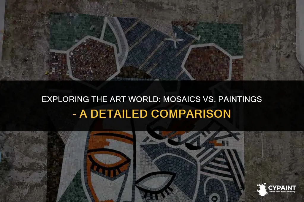 what is the difference between a mosaic and a painting