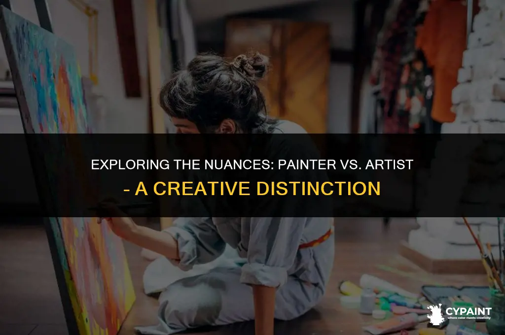 what is the difference between a painter and an artist