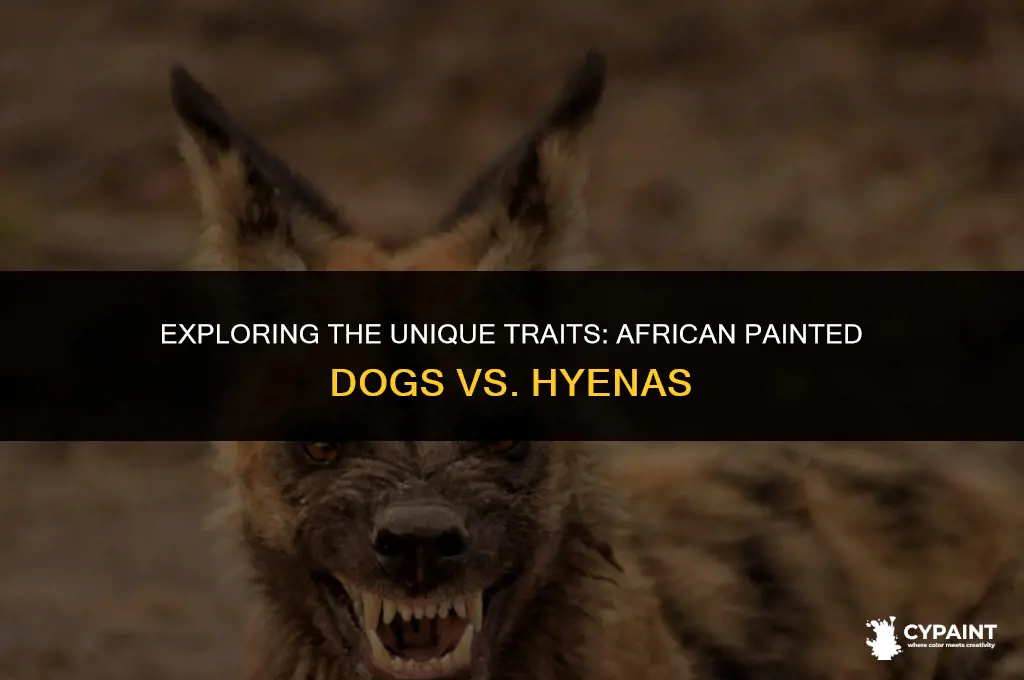 what is the difference between african painted dogs and hyenas