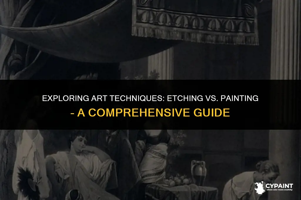 what is the difference between an etching and a painting