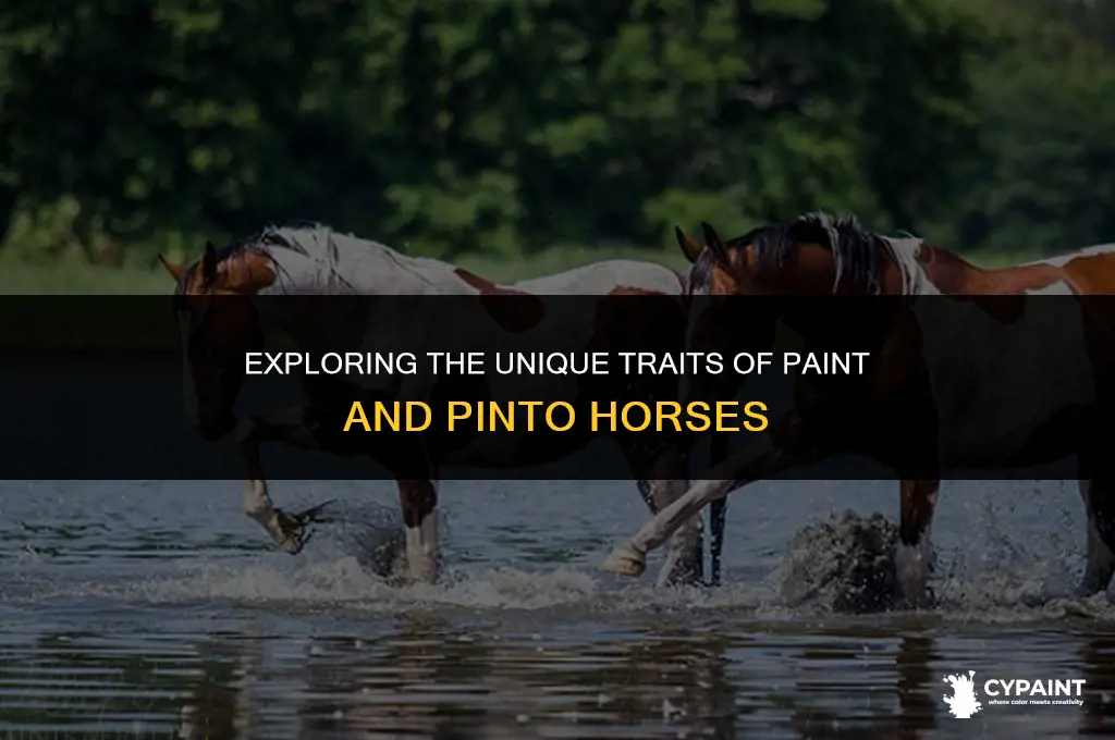 what is the difference between and paint and pinto horse