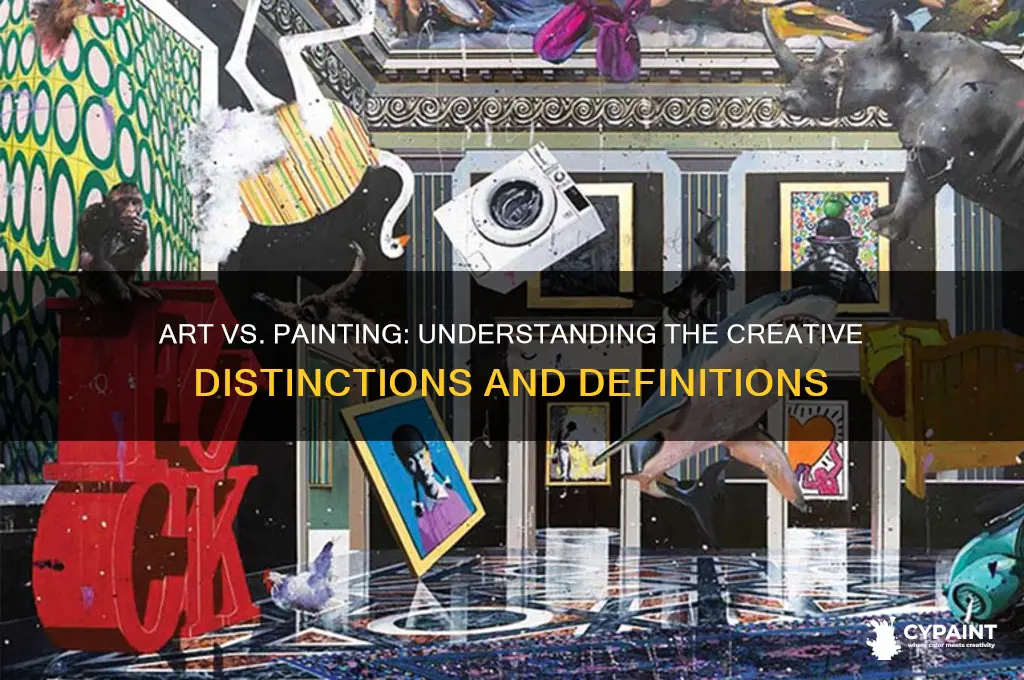 what is the difference between art and painting