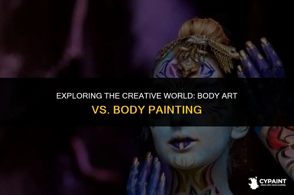 what is the difference between body art and body painting