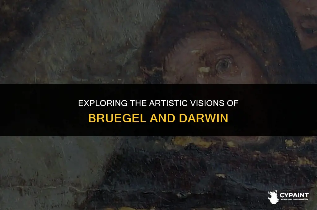what is the difference between brueghels poem and darwins painting