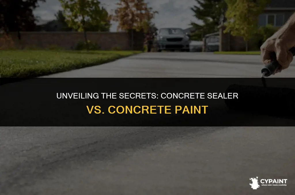 what is the difference between concrete sealer and concrete paint