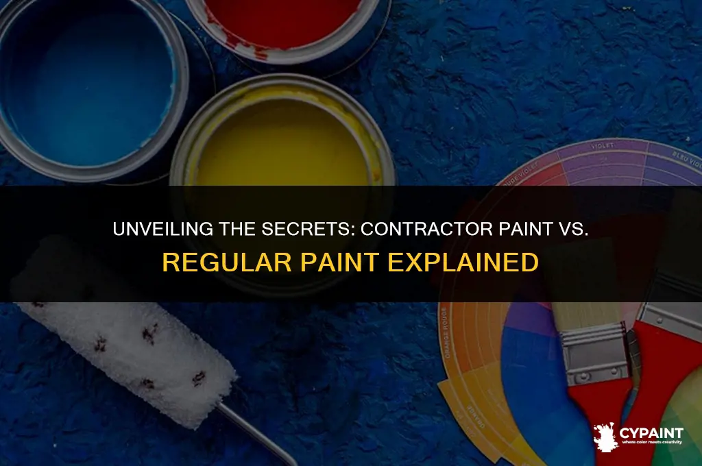 what is the difference between contractor paint and regular paint