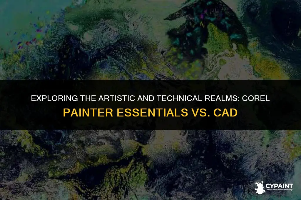 what is the difference between corel painter essentials and cad
