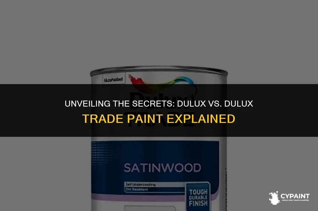 what is the difference between dulux and dulux trade paint