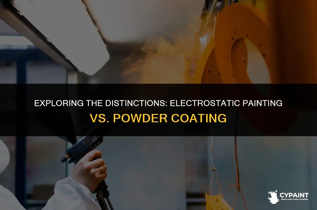 what is the difference between electrostatic painting and powder coating