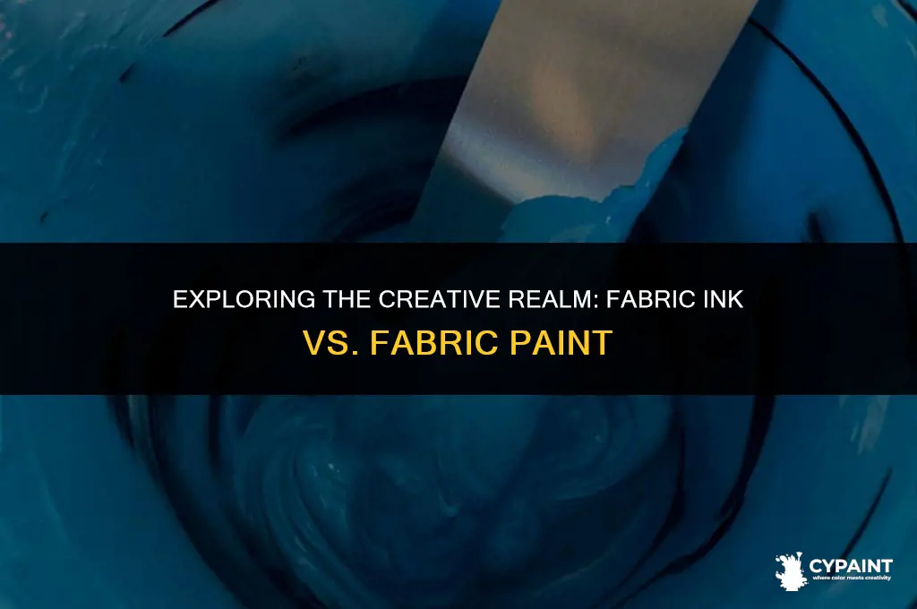 what is the difference between fabric ink and fabric paint