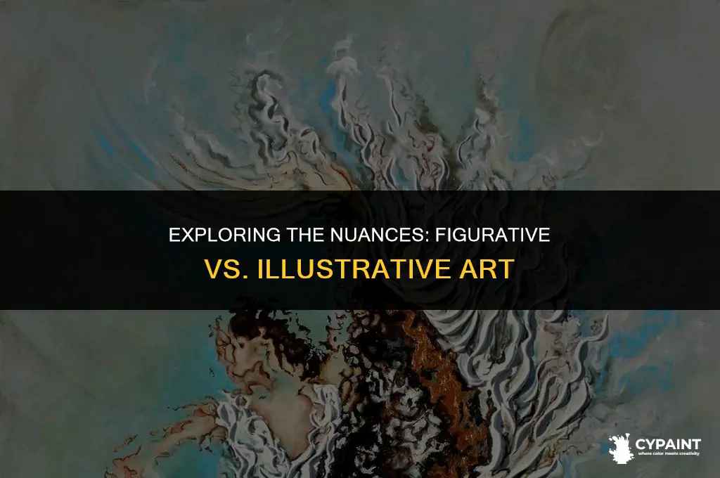 what is the difference between figurative and illustrated in paintings