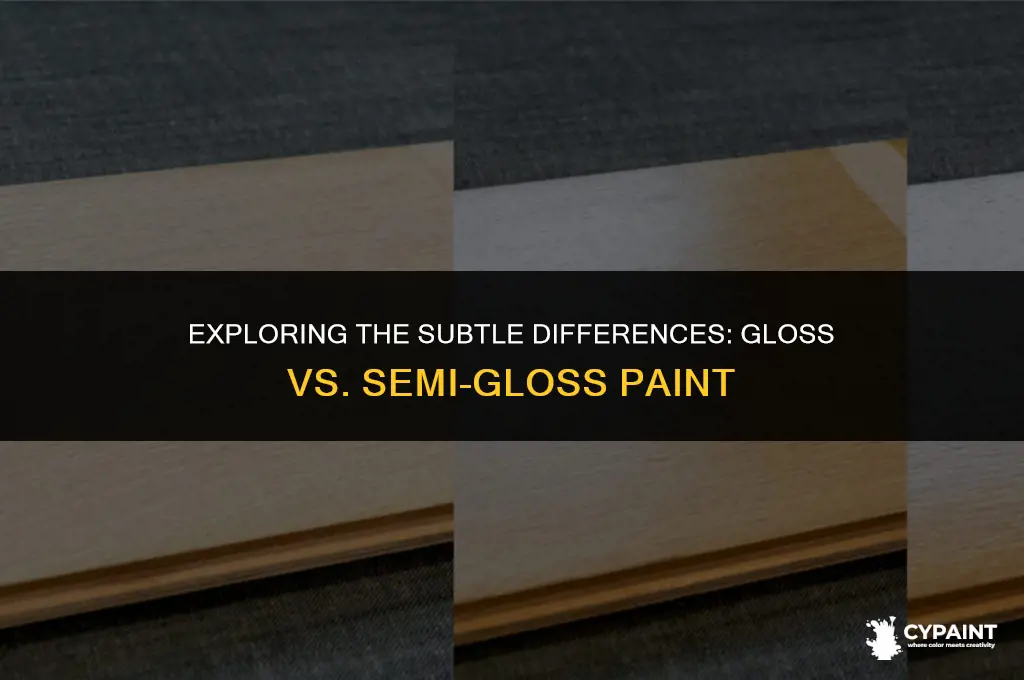 what is the difference between gloss and semi gloss paint