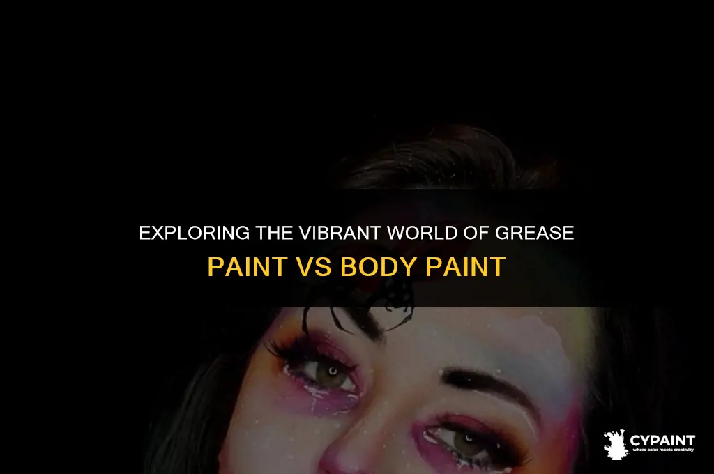 what is the difference between grease paint and body paint