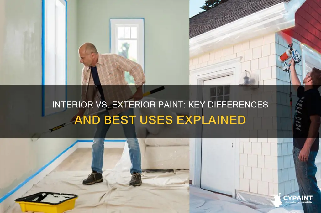 what is the difference between interior paint and exterior paint