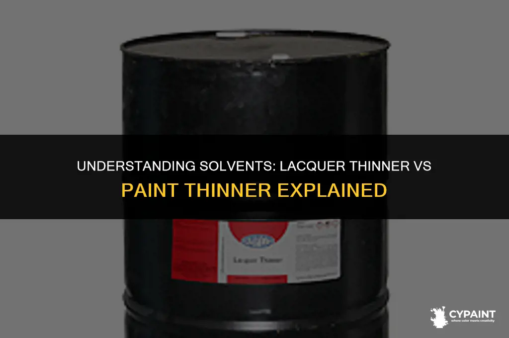 what is the difference between lacquer thinner and paint thinner