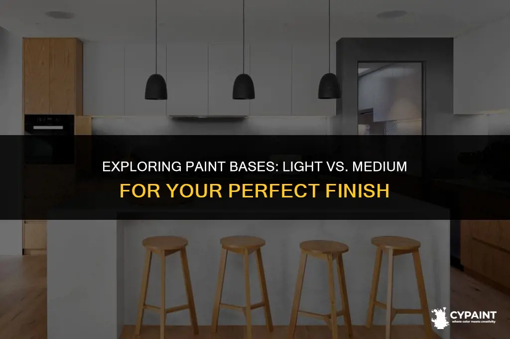 what is the difference between light and medium base paint
