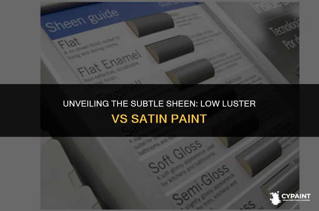 what is the difference between low luster and satin paint