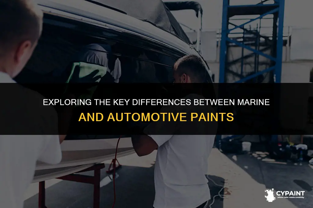 what is the difference between marine paint and automotive paint