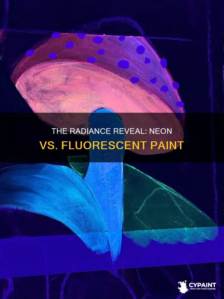 what is the difference between neon and fluorescent paint