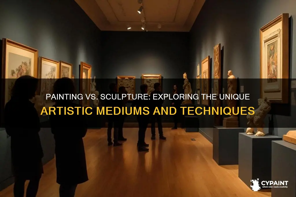 what is the difference between painting and sculpture
