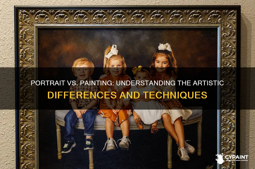 what is the difference between portrait and painting
