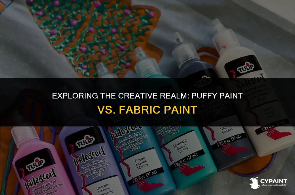 what is the difference between puffy paint and fabric paint