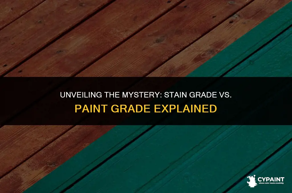 what is the difference between stain grade and paint grade
