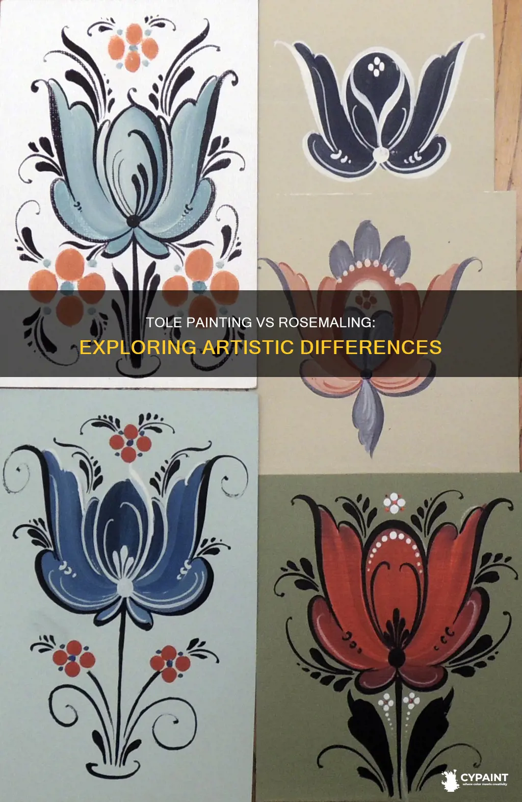 what is the difference between tole painting and rosemaling