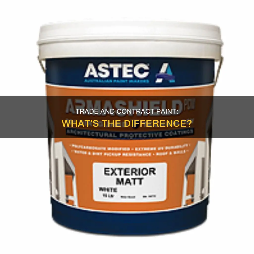 what is the difference between trade and contract paint