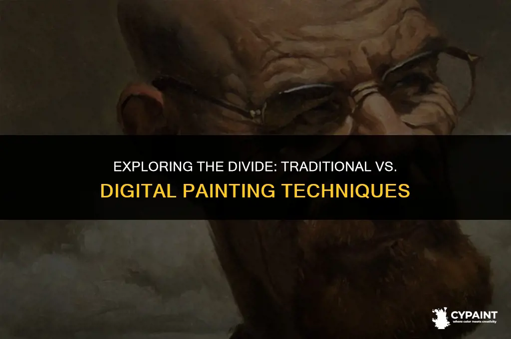 what is the difference between traditional painting and digital painting