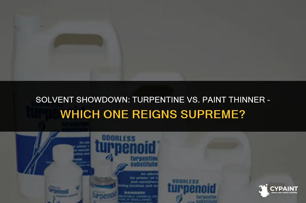 what is the difference between turpentine and paint thinner for