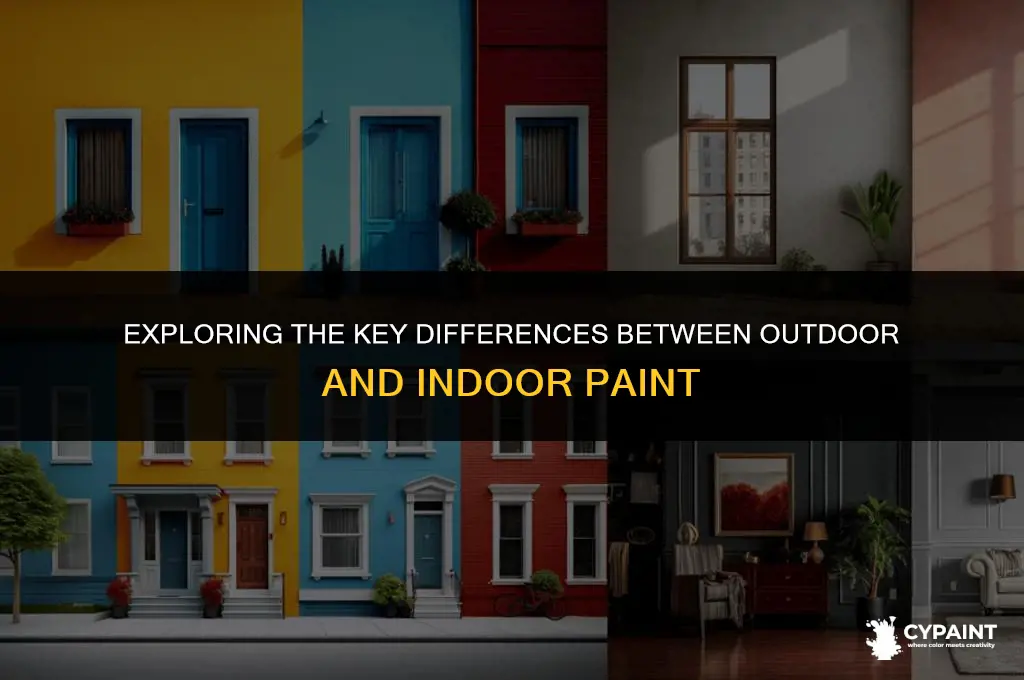 what is the difference in outdoor paint and indoor paint