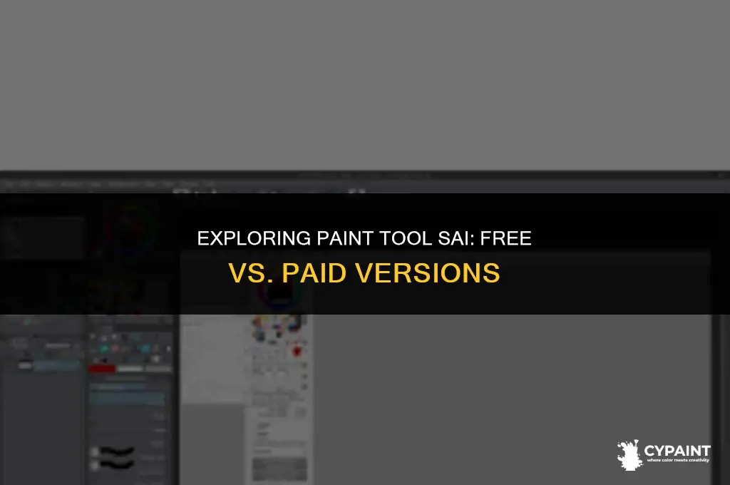 what is the difference paint tool sai free and paid
