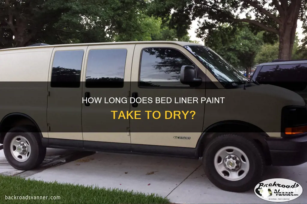what is the dry time for bed liner paint