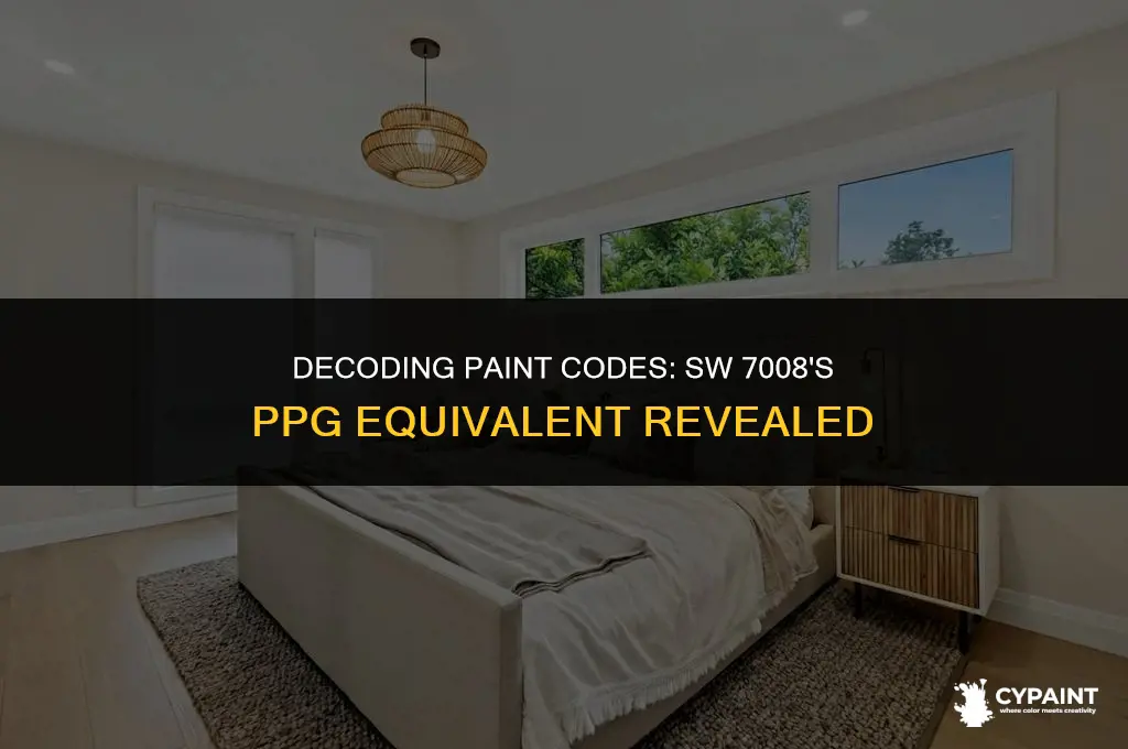 what is the equivalent of sw 7008 paint in ppg