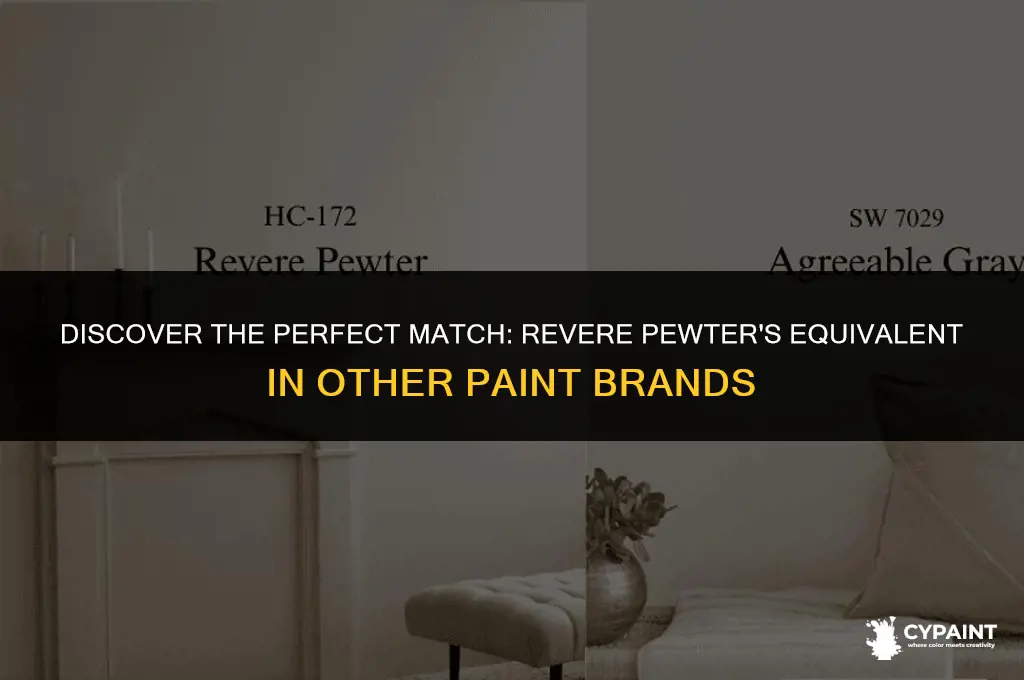 what is the equivalent paint for benjamin moore revere pewter